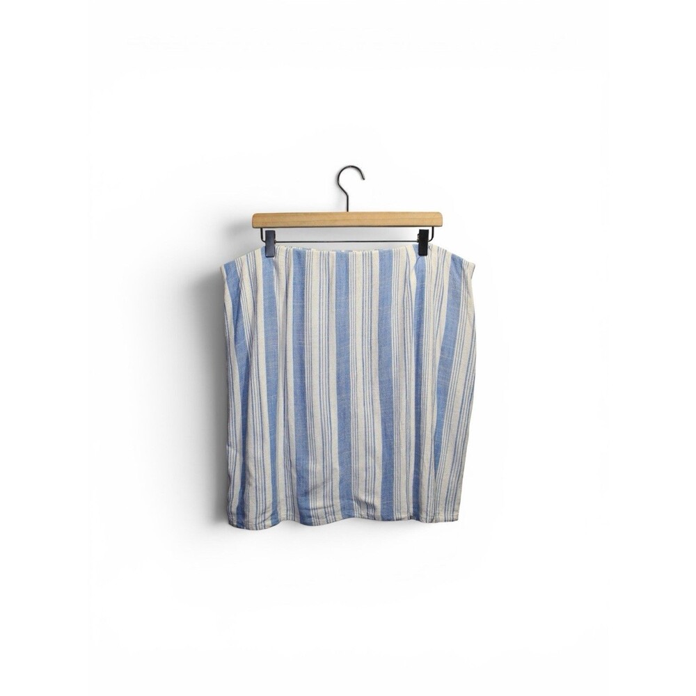 Torrid Linen Blend Mini Skirt Women’s 2X Blue & White Striped Summer Social Club